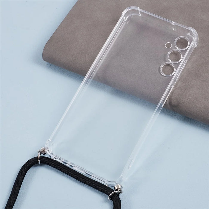 For Samsung Galaxy A05s 4G Clear Case Anti-scratch Phone TPU Cover with Lanyard - 2