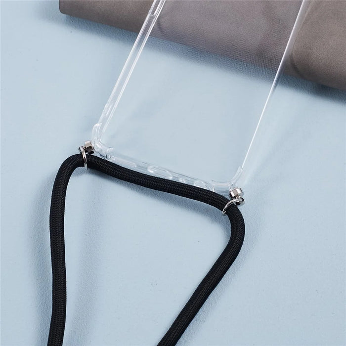 For Samsung Galaxy A05s 4G Clear Case Anti-scratch Phone TPU Cover with Lanyard - 5