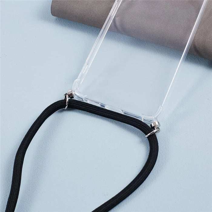 For Samsung Galaxy S24 Case Precise Cutout Transparent Phone Cover with Lanyard - 5