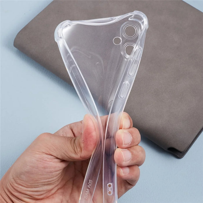 For Samsung Galaxy A05 4G Case Transparent TPU Phone Cover with Lanyard - 7