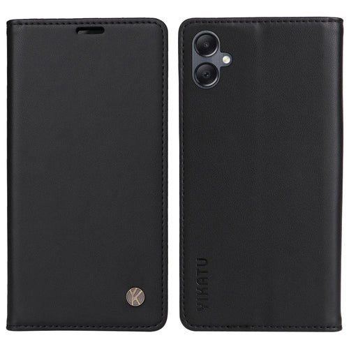 YIKATU YK-001 For Samsung Galaxy A05 4G Case Leather Wallet Drop-proof Phone Cover - Black - 1