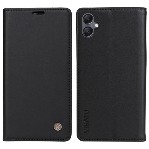 YIKATU YK-001 For Samsung Galaxy A05 4G Case Leather Wallet Drop-proof Phone Cover - Black - 1