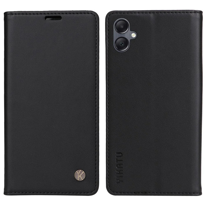 YIKATU YK-001 For Samsung Galaxy A05 4G Case Leather Wallet Drop-proof Phone Cover - Black - 1