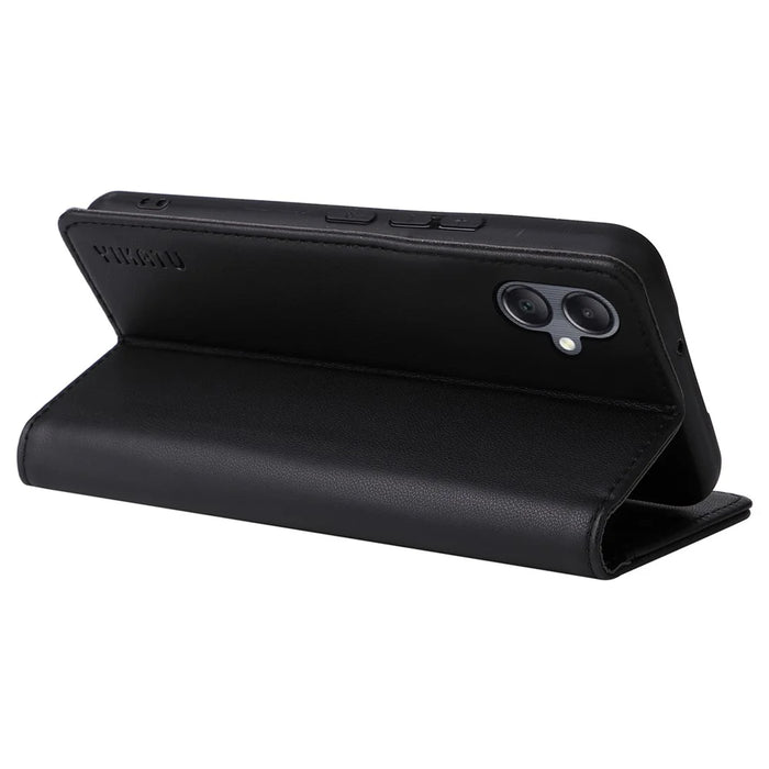 YIKATU YK-001 For Samsung Galaxy A05 4G Case Leather Wallet Drop-proof Phone Cover - Black - 3