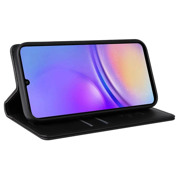 YIKATU YK-001 For Samsung Galaxy A05 4G Case Leather Wallet Drop-proof Phone Cover - Black - 4