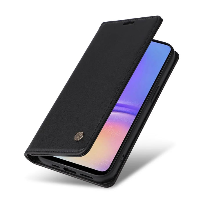 YIKATU YK-001 For Samsung Galaxy A05 4G Case Leather Wallet Drop-proof Phone Cover - Black - 5