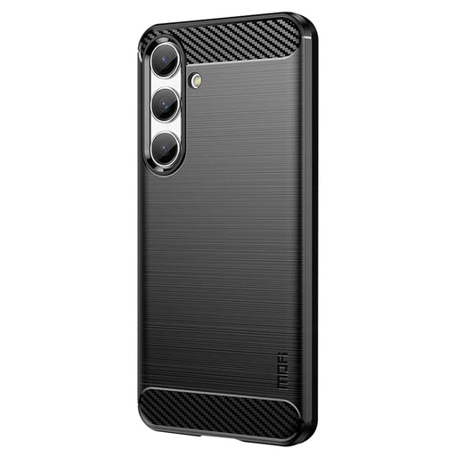 MOFI JK TPU Series-1 For Samsung Galaxy S24 Carbon Fiber Texture Slim-Fit Case TPU Cell Phone Cover - Black - 2