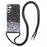 AW Series for Samsung Galaxy A54 5G Case TPU Epoxy Shiny Sparker Shell with Lanyard - Black - 1