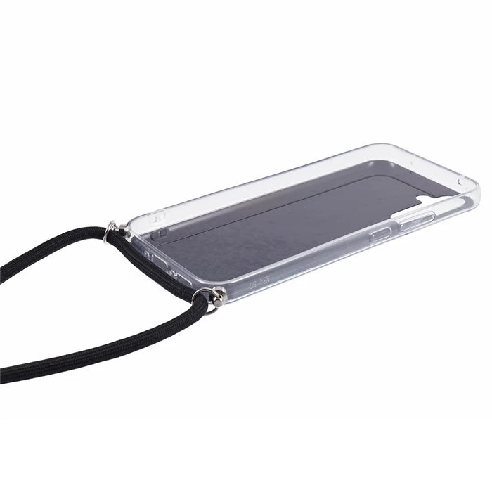 AW Series for Samsung Galaxy A54 5G Case TPU Epoxy Shiny Sparker Shell with Lanyard - Black - 4