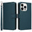 For iPhone 14 Pro Max Magnetic Case BETOPNICE Detachable PU Leather Phone Cover with Strap - Blue - 1