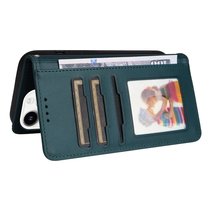 For iPhone 14 Pro Max Magnetic Case BETOPNICE Detachable PU Leather Phone Cover with Strap - Blue - 4