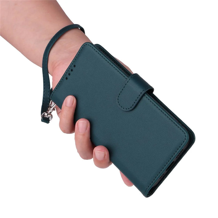 For iPhone 14 Pro Max Magnetic Case BETOPNICE Detachable PU Leather Phone Cover with Strap - Blue - 7