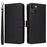 For iPhone 13 Magnetic Case BETOPNICE Detachable PU Leather Phone Cover with Strap - Black - 1