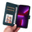 For iPhone 13 Pro Magnetic Case BETOPNICE Detachable PU Leather Phone Cover with Strap - Blue - 5