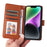 For iPhone 14 Plus Magnetic Case BETOPNICE Detachable PU Leather Phone Cover with Strap - Brown - 5