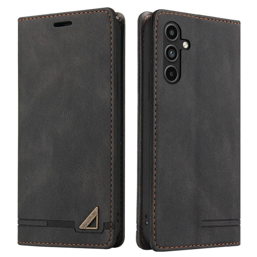 GQ.UTROBE 008 Series For Samsung Galaxy A15 4G Case Cell Phone RFID Blocking Leather Cover - Black - 1
