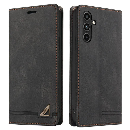 GQ.UTROBE 008 Series For Samsung Galaxy A15 4G Case Cell Phone RFID Blocking Leather Cover - Black - 1