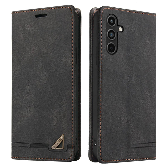 GQ.UTROBE 008 Series For Samsung Galaxy A15 4G Case Cell Phone RFID Blocking Leather Cover - Black - 1