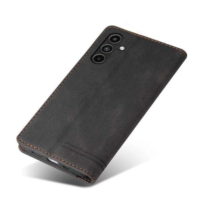 GQ.UTROBE 008 Series For Samsung Galaxy A15 4G Case Cell Phone RFID Blocking Leather Cover - Black - 5