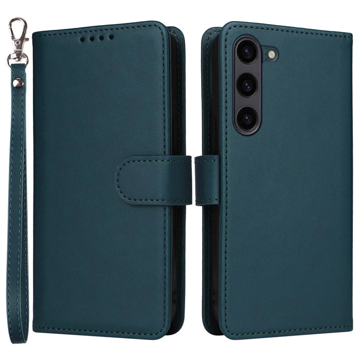 For Samsung Galaxy S23+ Magnetic Case BETOPNICE Detachable PU Leather Phone Cover with Strap - Blue - 1