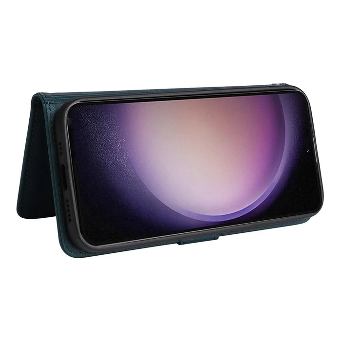 For Samsung Galaxy S23+ Magnetic Case BETOPNICE Detachable PU Leather Phone Cover with Strap - Blue - 3