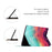 For Samsung Galaxy Tab A9+ Case PU Leather Stand Pattern Printing Stand Tablet Shell - Crescent - 4