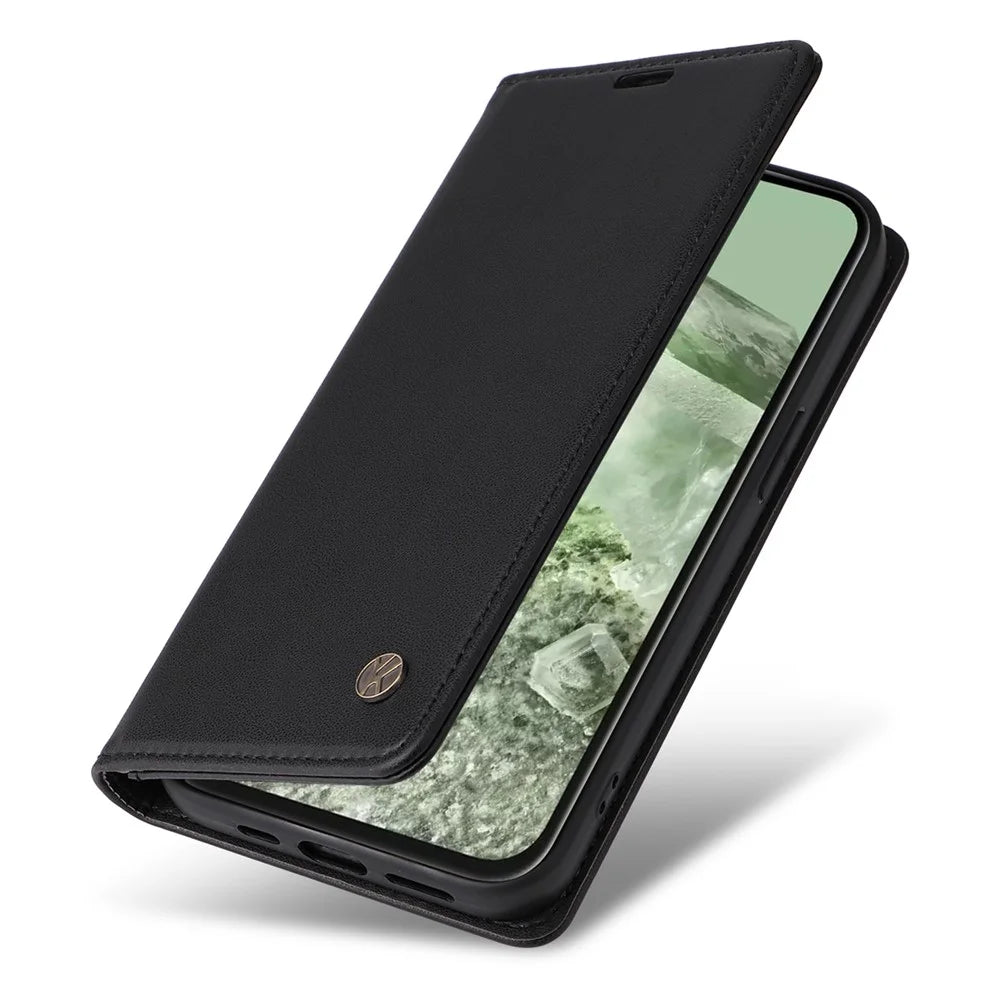YIKATU YK-001 For Google Pixel 8a Case Book Style Leather Wallet Phone Cover - Black - 5