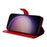 For Samsung Galaxy S24 Ultra Wallet Case Floral Butterfly Imprinted Leather Phone Cover Stand - Red - 3