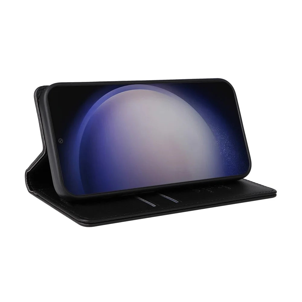 YIKATU YK-001 For Samsung Galaxy S25+ / S24+ Case Magnetic Auto Closing Leather Phone Cover - Black - 3