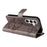For Samsung Galaxy S25 / S24 Wallet Case Floral Butterfly Imprinted Leather Phone Cover Stand - Grey - 4