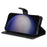 For Samsung Galaxy S25 / S24 Case Solid Color Leather Mobile Cover Wallet Stand with Strap - Black - 3
