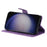 For Samsung Galaxy S25 / S24 Leather Case Cat Bee Pattern Phone Cover Wallet Stand with Strap - Purple - 3