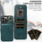 004 For iPhone 13 Pro Case Collision Resistant PU Leather+TPU Phone Cover - Green - 6