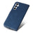 For Samsung Galaxy A05s 4G Case Three-color Splicing Leather Wallet Stand Phone Cover with Strap - Blue - 5