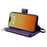 For iPhone 15 Pro Max Magnetic Leather Case Mobile Cover with Detachable Zipper Wallet Strap - Purple - 3