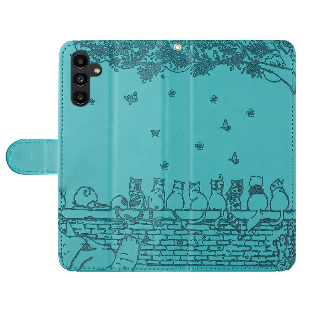 For Samsung Galaxy S25+ / S24+ Case Anti-Scratch Phone Shell PU Leather Phone Cover Wallet with Strap - Blue - 4