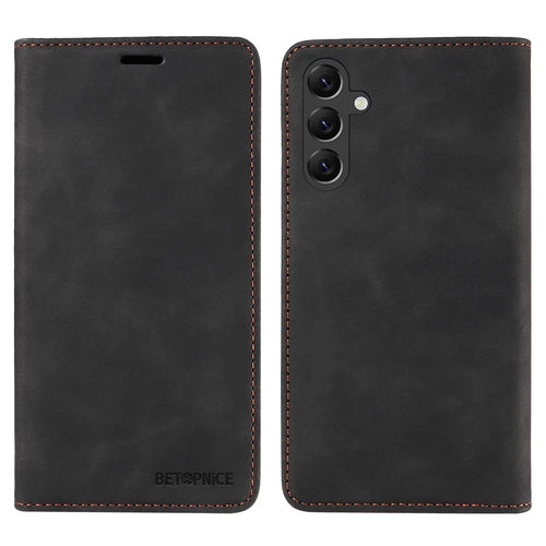 BETOPNICE 003 Phone Case for Samsung Galaxy A15 5G RFID Blocking Wallet Leather Cover Phone Shell - Black - 1