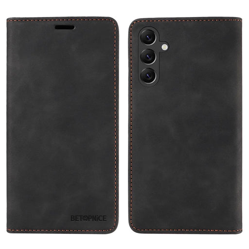 BETOPNICE 003 Phone Case for Samsung Galaxy A15 5G RFID Blocking Wallet Leather Cover Phone Shell - Black - 1