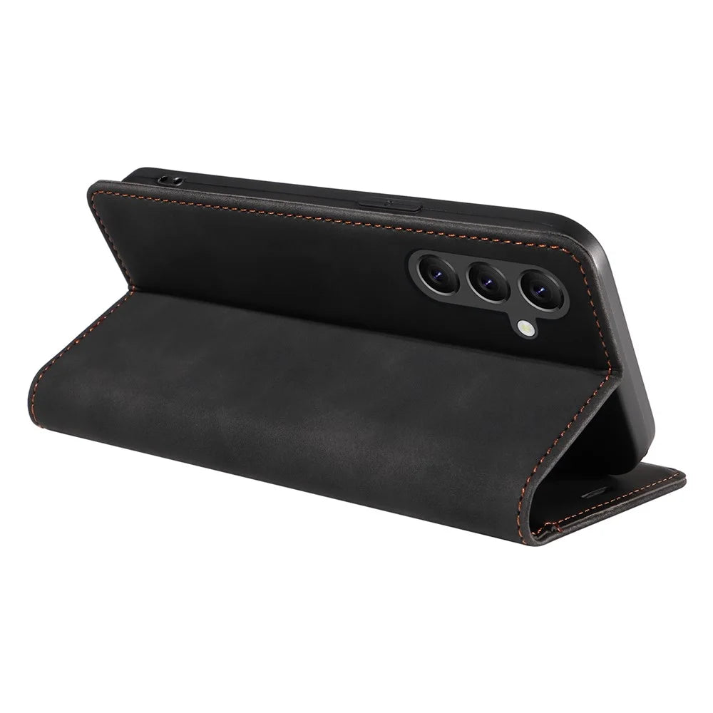 BETOPNICE 003 Phone Case for Samsung Galaxy A15 5G RFID Blocking Wallet Leather Cover Phone Shell - Black - 4