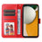 For Samsung Galaxy A15 5G Case Stand Wallet Shockproof PU Leather Cell Phone Cover - Red - 2