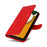 For Samsung Galaxy A15 5G Case Stand Wallet Shockproof PU Leather Cell Phone Cover - Red - 5