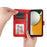For Samsung Galaxy A15 5G Case Stand Wallet Shockproof PU Leather Cell Phone Cover - Red - 6