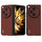 ABEEL For Oppo Find N3 5G / OnePlus Open Case Genuine Cow Leather+PC Soft-touch Cover - Coffee - 1