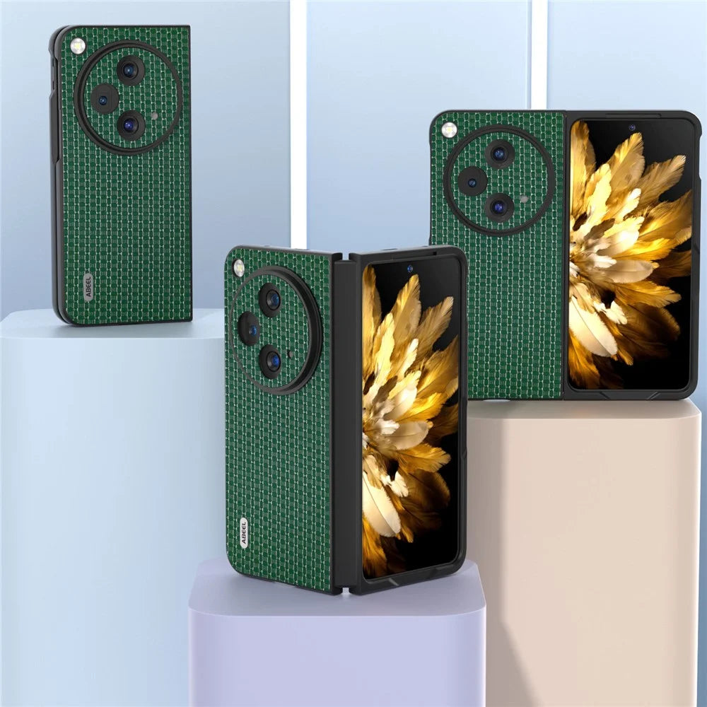 ABEEL For Oppo Find N3 5G / OnePlus Open Case Luxury Texture Anti-slip Phone Back Cover - Green - 5