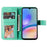 For Samsung Galaxy A05s 4G Case Floral Pattern PU Leather Wallet Stand Phone Cover - Green - 2