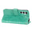 For Samsung Galaxy A05s 4G Case Floral Pattern PU Leather Wallet Stand Phone Cover - Green - 4