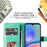 For Samsung Galaxy A05s 4G Case Floral Pattern PU Leather Wallet Stand Phone Cover - Green - 6