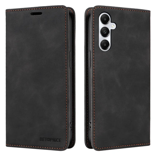 BETOPNICE 003 For Samsung Galaxy A05s 4G Cover Flip Stand Wallet Leather Phone Case - Black - 1