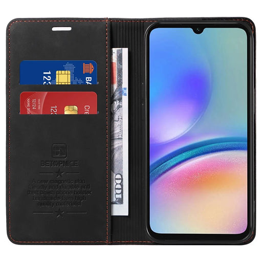 BETOPNICE 003 For Samsung Galaxy A05s 4G Cover Flip Stand Wallet Leather Phone Case - Black - 2