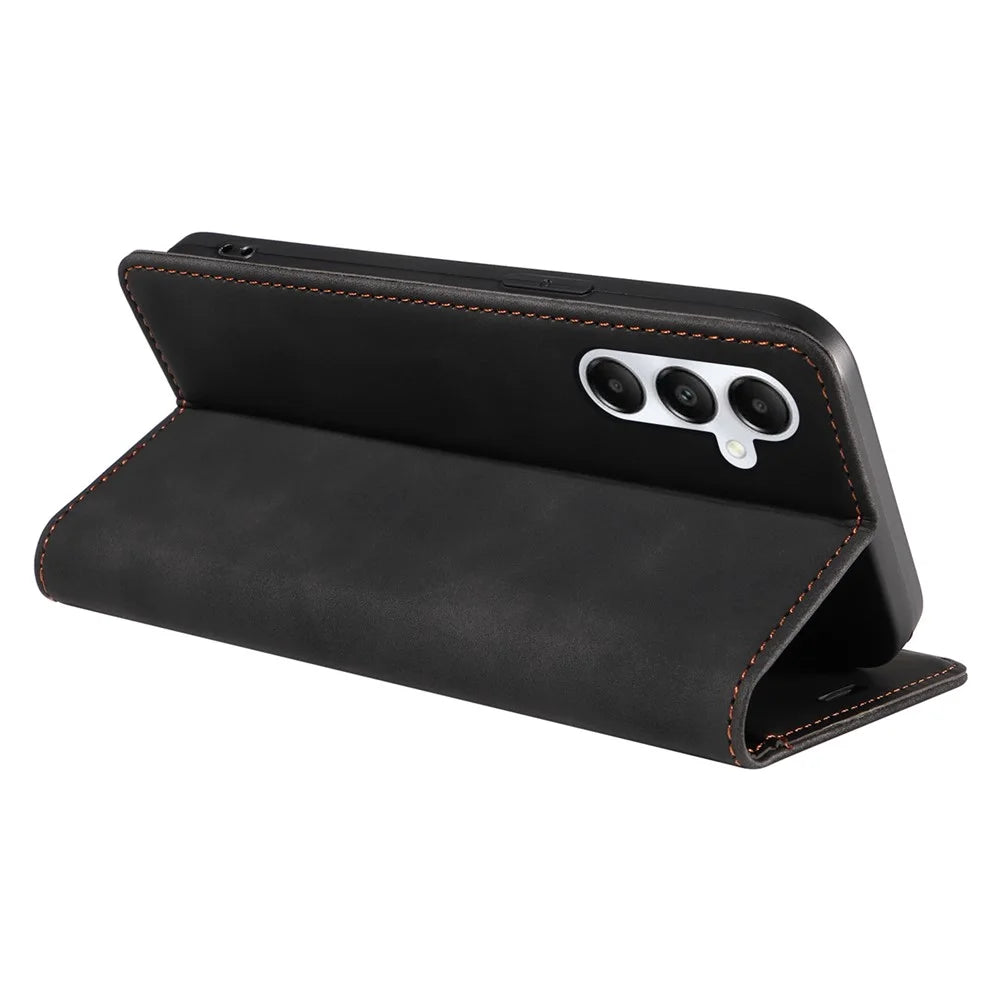BETOPNICE 003 For Samsung Galaxy A05s 4G Cover Flip Stand Wallet Leather Phone Case - Black - 4